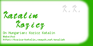 katalin kozicz business card